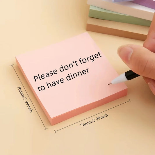 100 sheets of Novelle Co. colorful sticky note pads in various sizes for office and school use, stacked and ready to use.